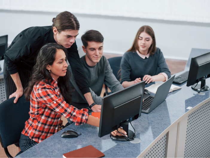 IT Training Programs - Professional classroom with students learning technology